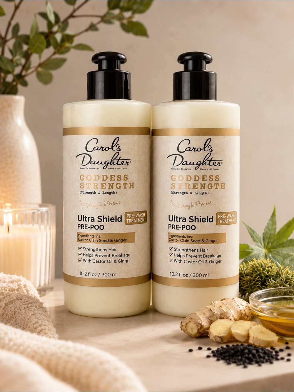 2-Pack Carol’s Daughter Goddess Strength Pre-Poo Treatment Castor Oil & Ginger